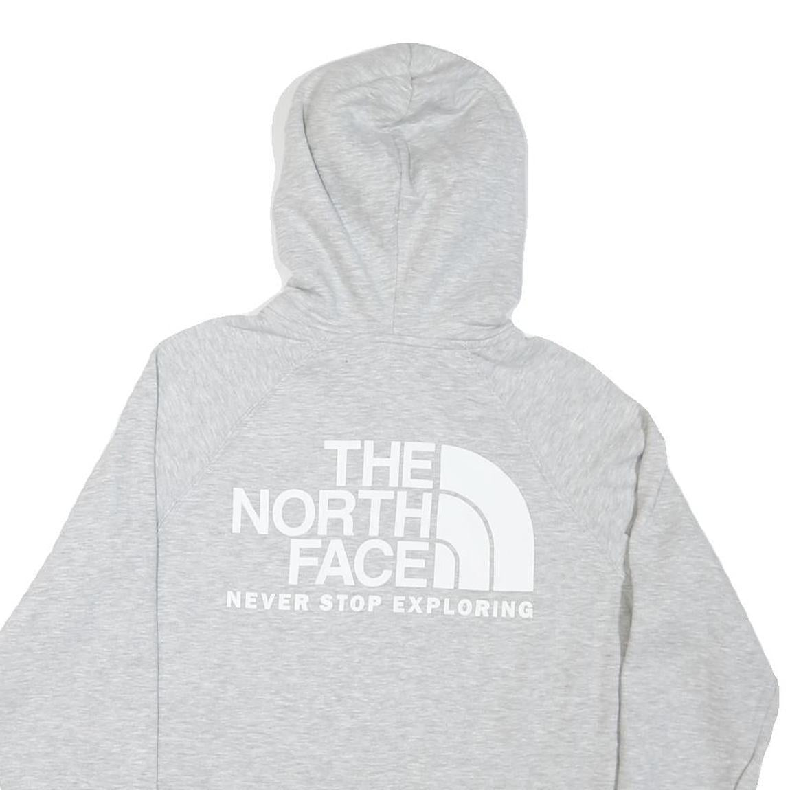 THE NORTH FACE Womens Grey Pullover Hoodie S Cotton Blend Casual Outdoor