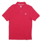 NIKE Mens Red Polo Shirt Wimbledon 2008 Short Sleeve Cotton Blend M Casual