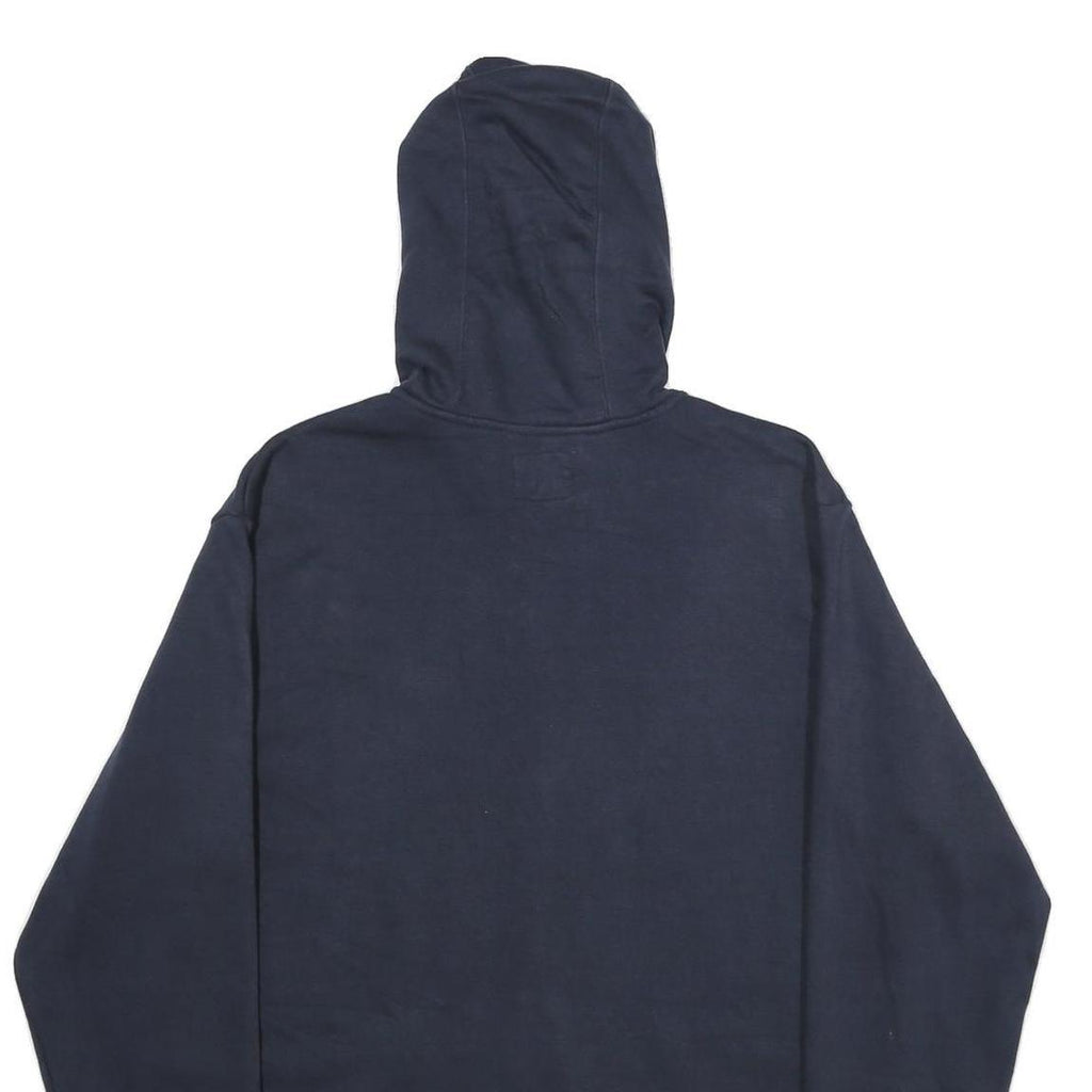 CHAMPION Mens Navy Blue Full Zip Hoodie L Cotton Blend Casual Sweatshirt
