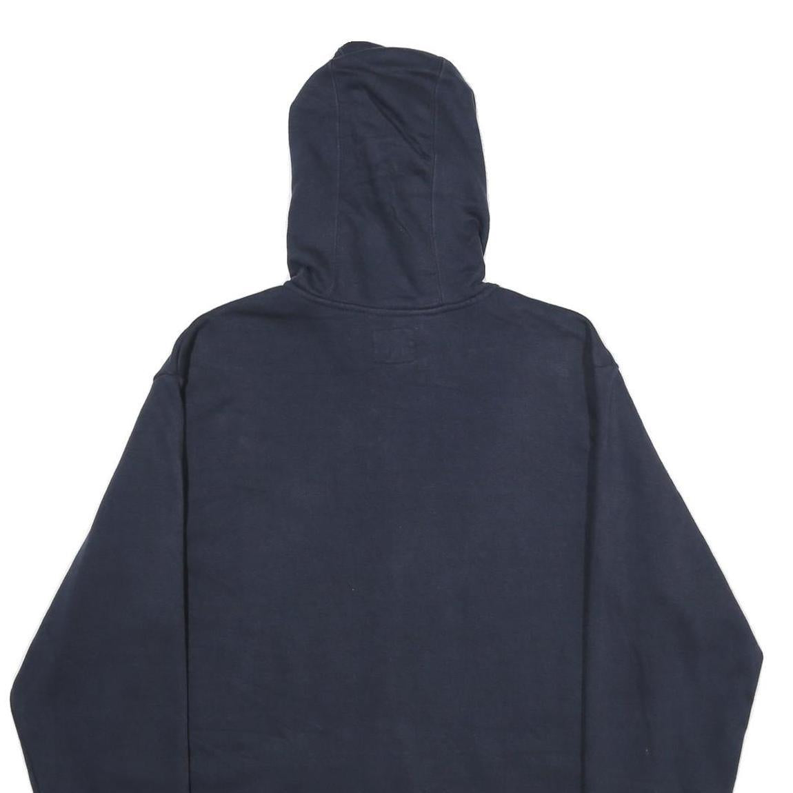 CHAMPION Mens Navy Blue Full Zip Hoodie L Cotton Blend Casual Sweatshirt