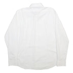 AQUASCUTUM Mens White Formal Shirt L Classic Cotton Blend Button Collar