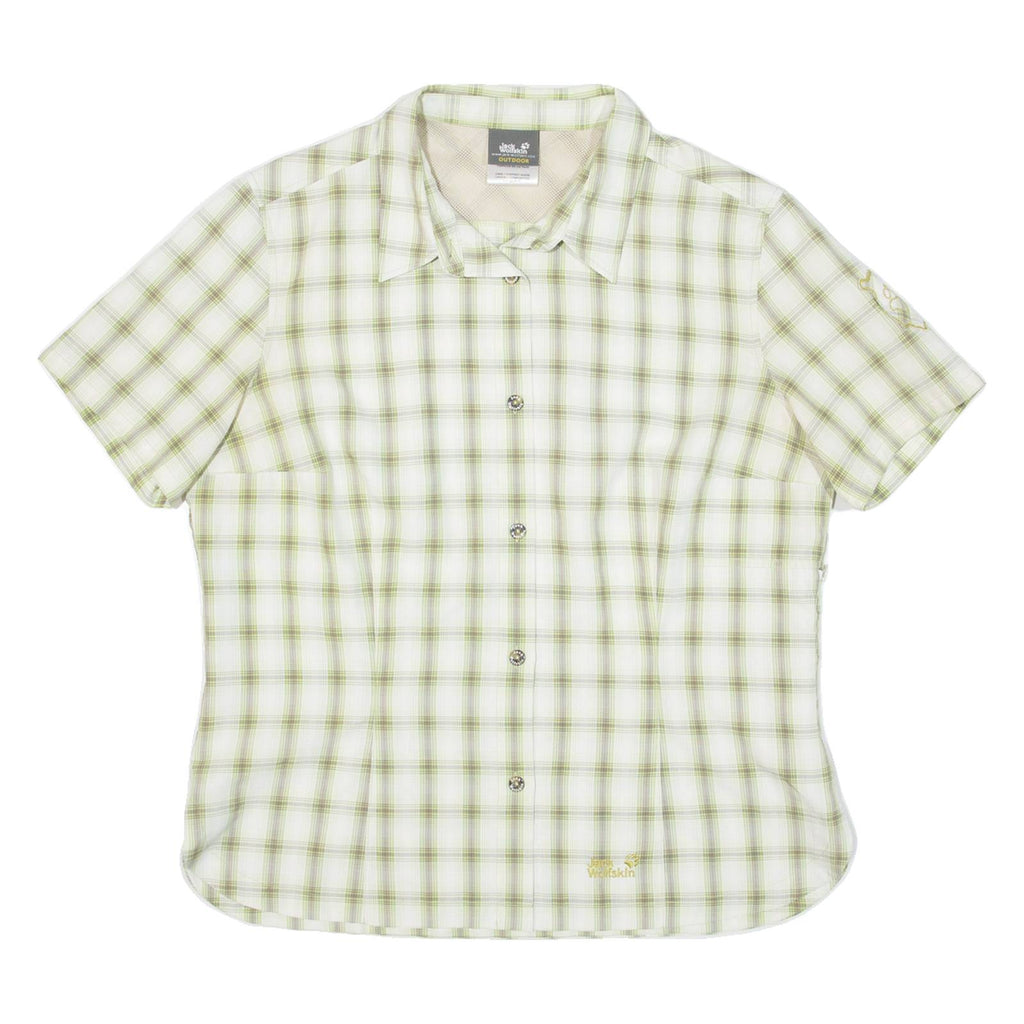 JACK WOLFSKIN Womens Shirt Green Check UK 16