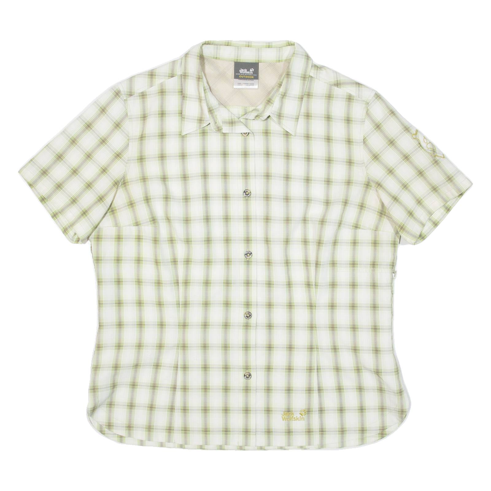 JACK WOLFSKIN Womens Shirt Green Check UK 16