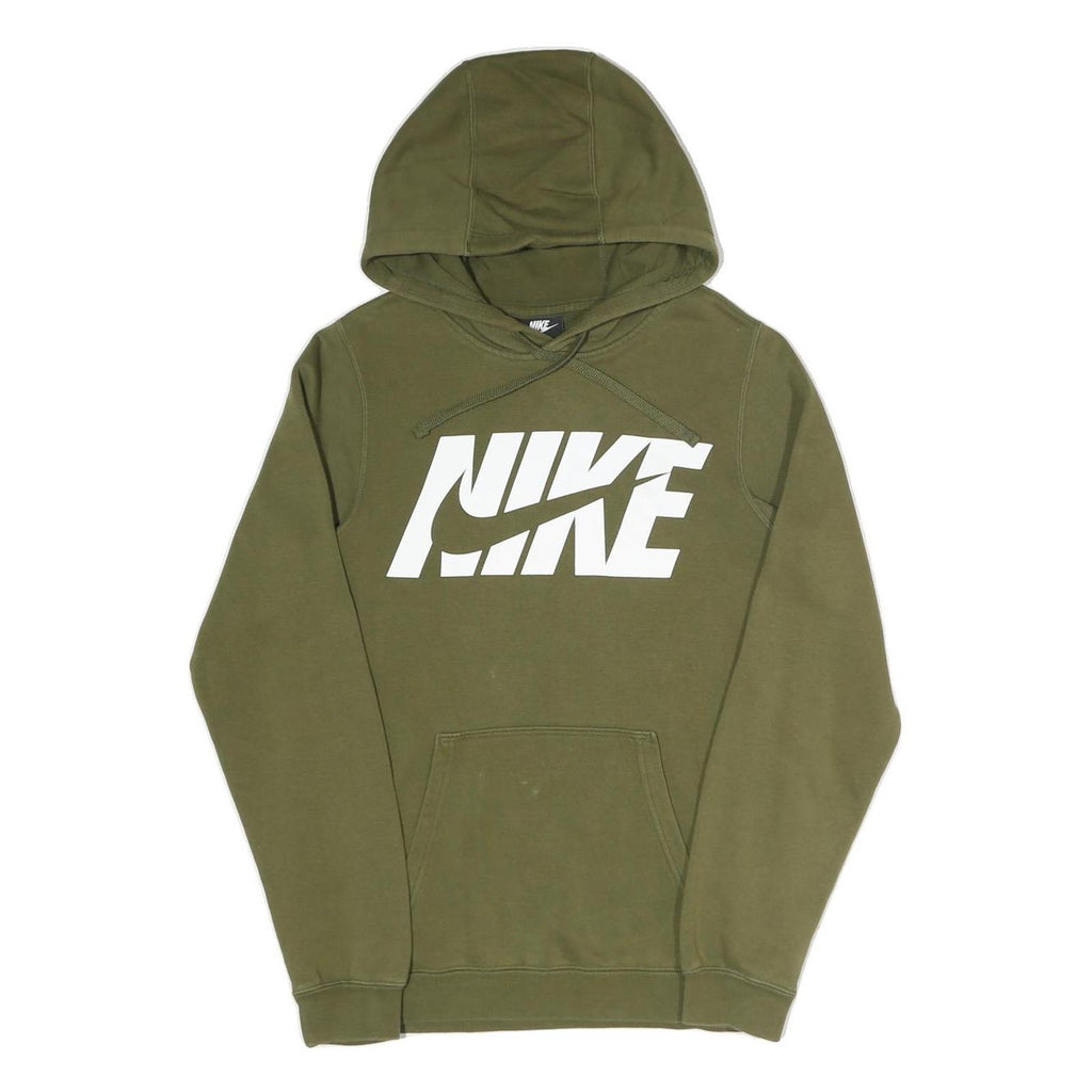 NIKE Mens Green Hoodie XS Cotton Blend Pullover Sweatshirt