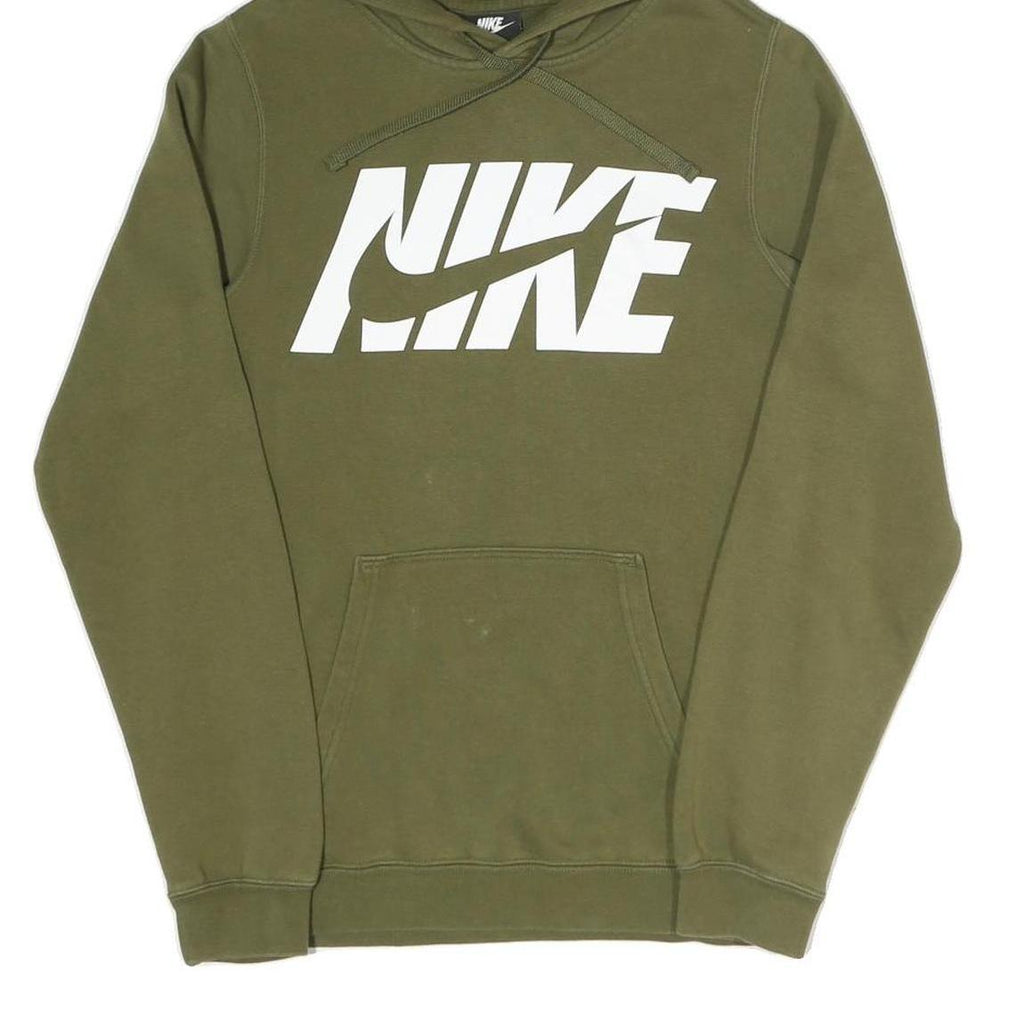 NIKE Mens Green Hoodie XS Cotton Blend Pullover Sweatshirt