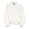WRANGLER Mens White Polyester Blend Jacket M Button Closure Plain Casual