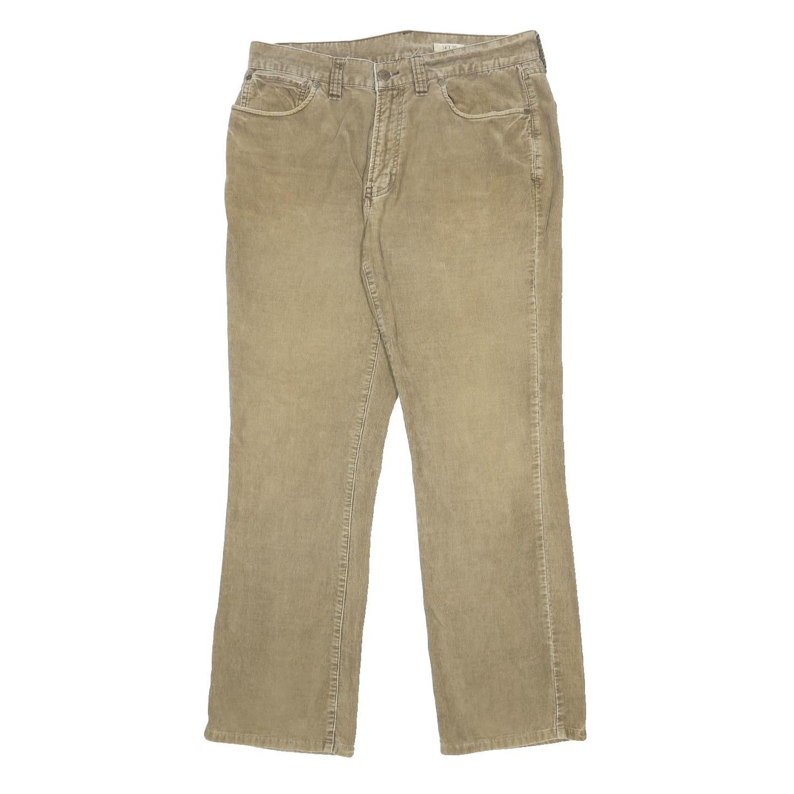 POLO RALPH LAUREN Mens Cotton Beige Regular Straight Trousers W34 L32 Classic