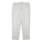 CHEROKEE Mens Relaxed Cotton Blend White Zip Trousers W36 L30 Casual Wear