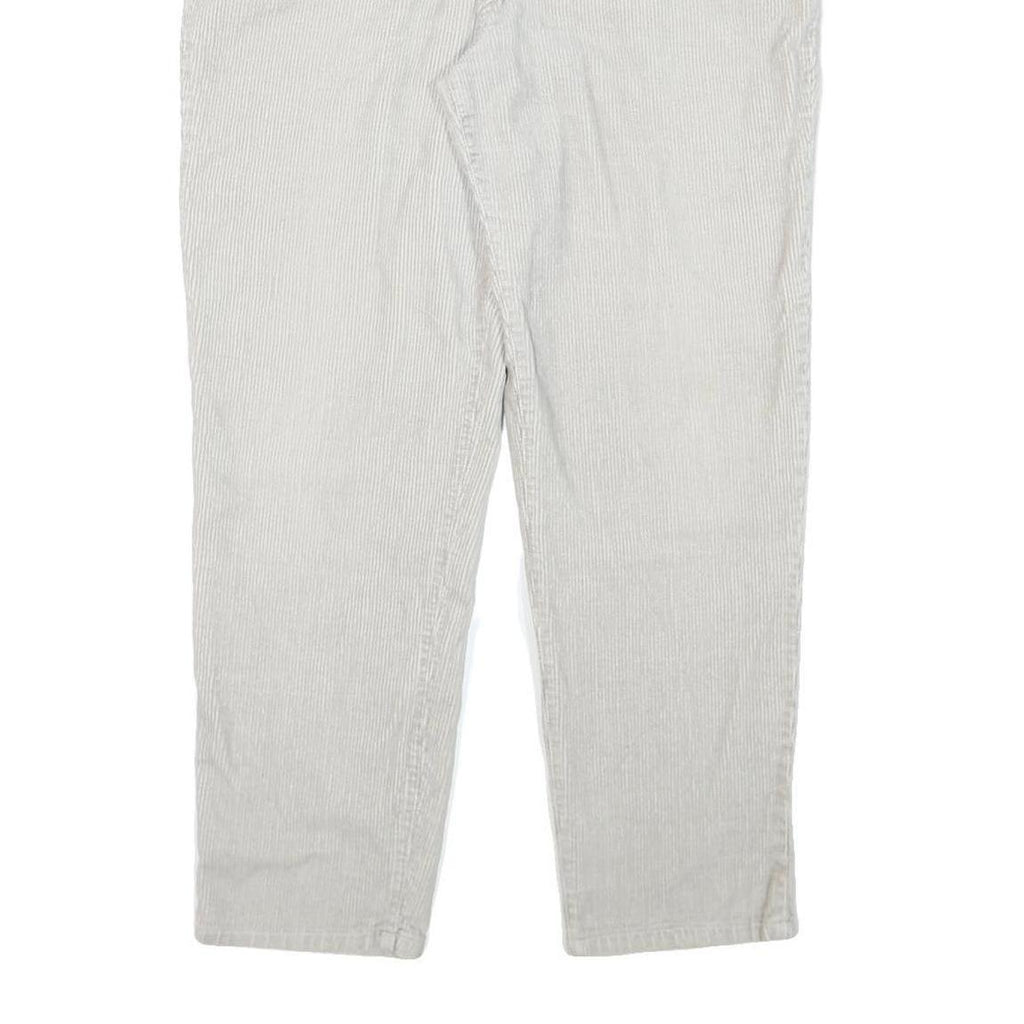 CHEROKEE Mens Relaxed Cotton Blend White Zip Trousers W36 L30 Casual Wear