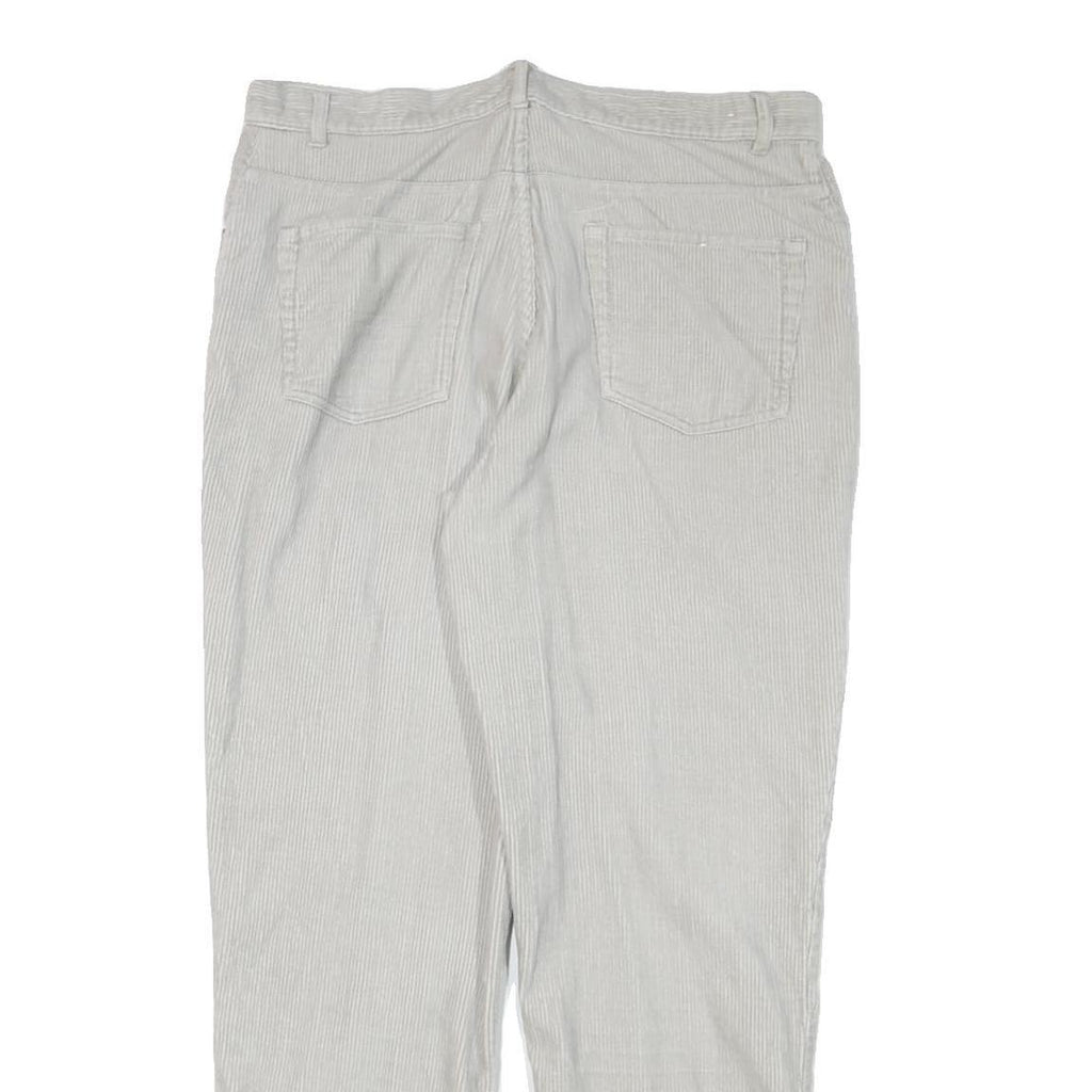 CHEROKEE Mens Relaxed Cotton Blend White Zip Trousers W36 L30 Casual Wear
