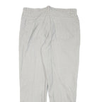 CHEROKEE Mens Relaxed Cotton Blend White Zip Trousers W36 L30 Casual Wear