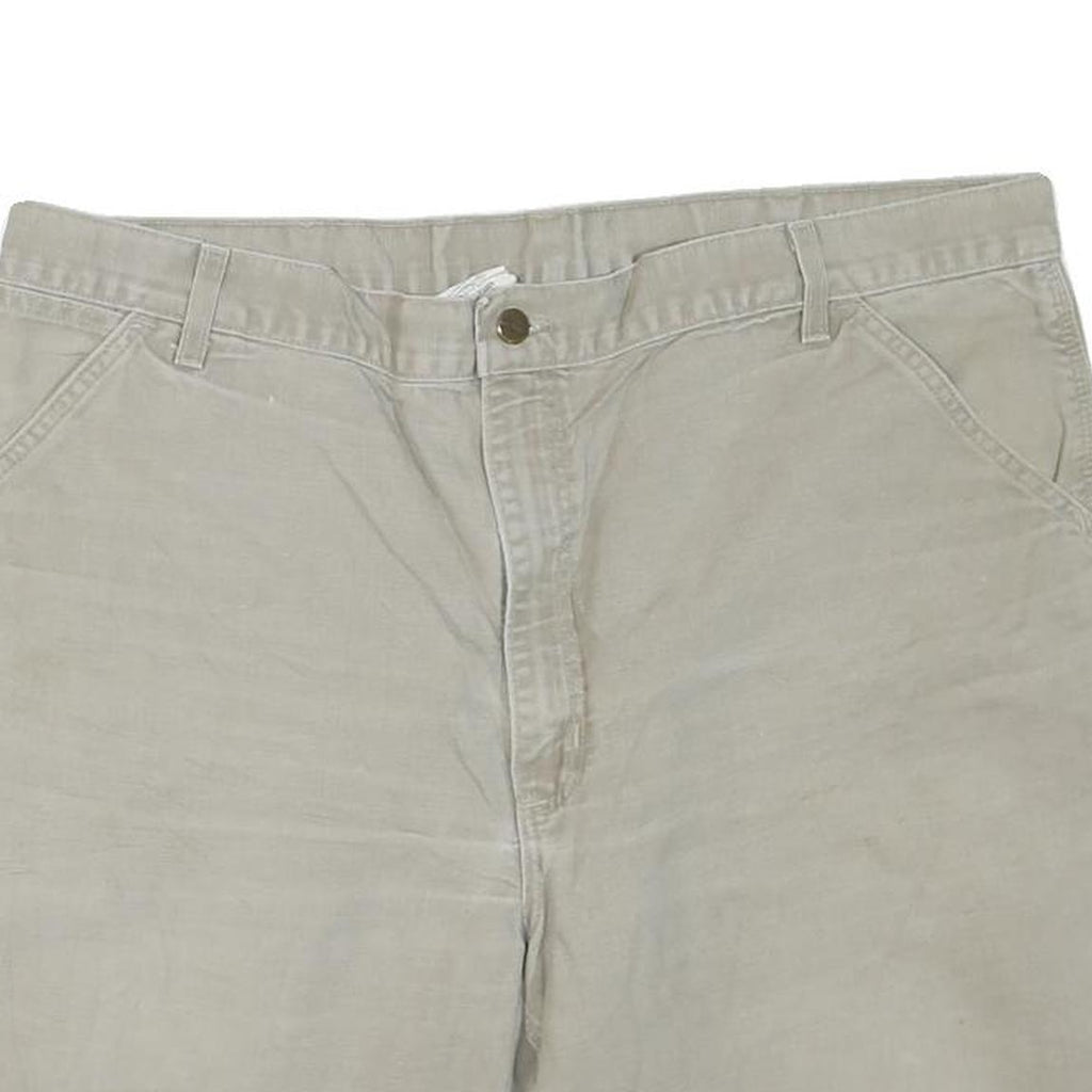 CARHARTT Mens Shorts Beige Casual Plain XL W40 Durable Cotton Blend Workwear