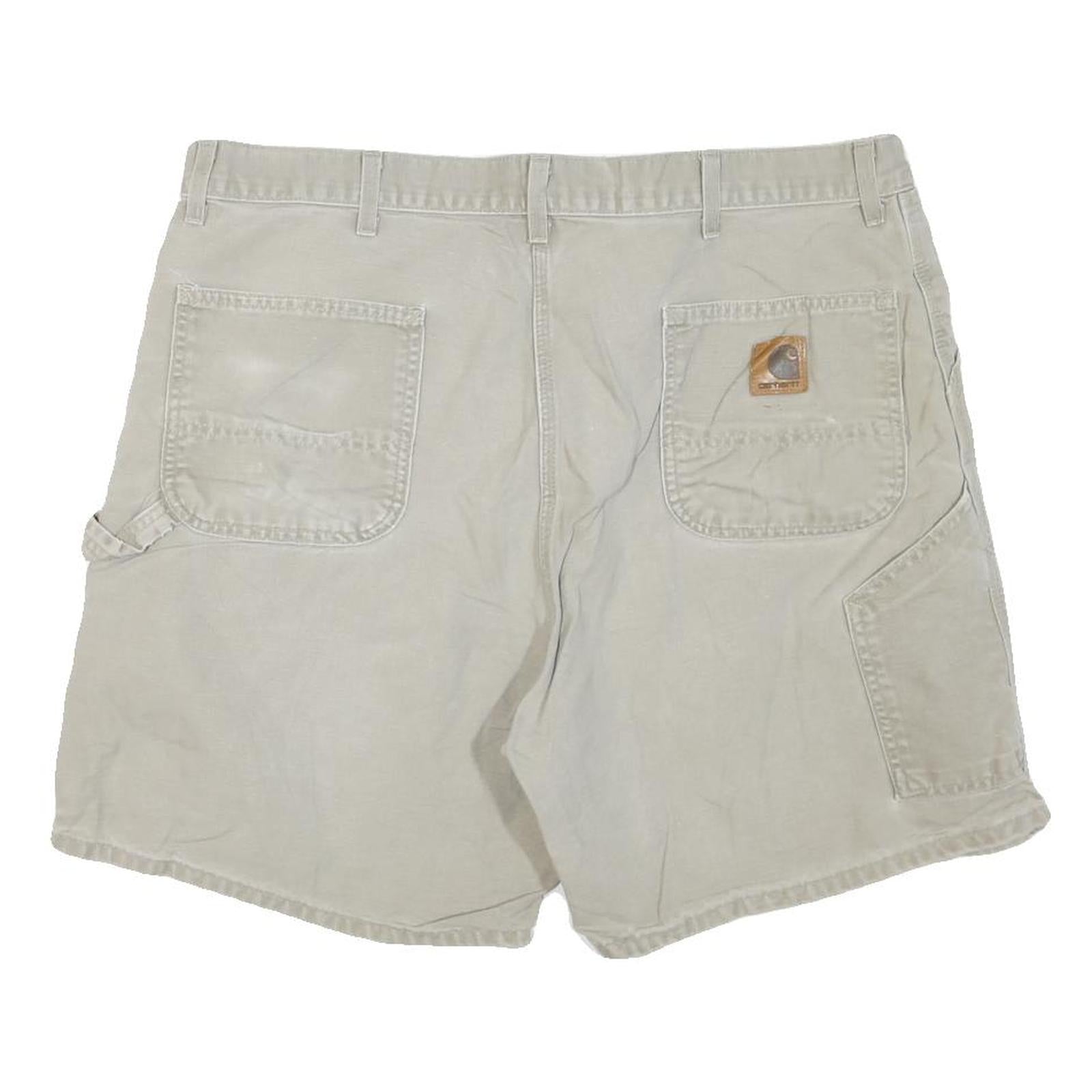 CARHARTT Mens Shorts Beige Casual Plain XL W40 Durable Cotton Blend Workwear
