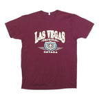 AL STYLE Mens Maroon Las Vegas Original Graphic T-Shirt L Short Sleeve Crew Neck