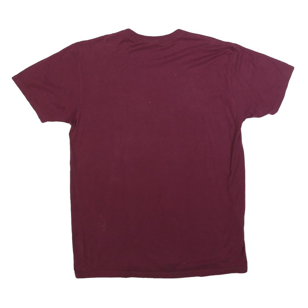 AL STYLE Mens Maroon Las Vegas Original Graphic T-Shirt L Short Sleeve Crew Neck