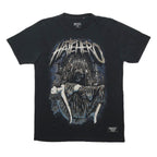 MSF Mens Black Hatehero Graphic T-Shirt L Short Sleeve Crew Neck Cotton Blend