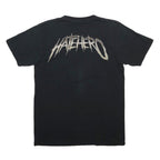 MSF Mens Black Hatehero Graphic T-Shirt L Short Sleeve Crew Neck Cotton Blend