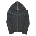 JUICY COUTURE Womens Black Full Zip Hoodie S Cotton Blend Casual Fashion