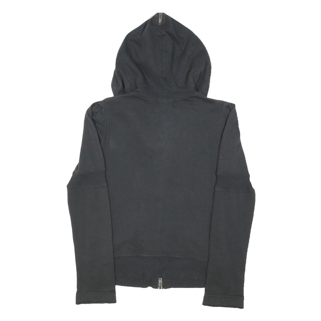 JUICY COUTURE Womens Black Full Zip Hoodie S Cotton Blend Casual Fashion