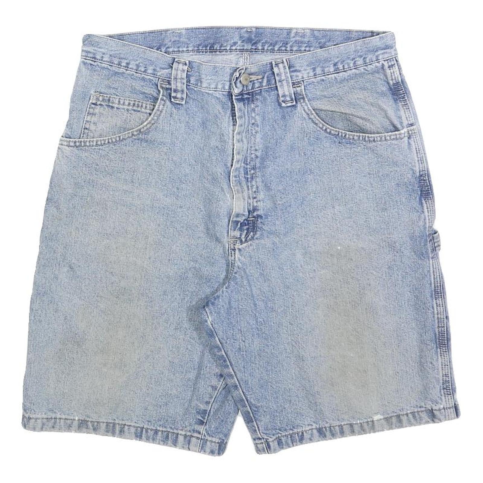 WRANGLER Mens Denim Blue Casual Shorts M W34 Cotton Blend Workwear Summer