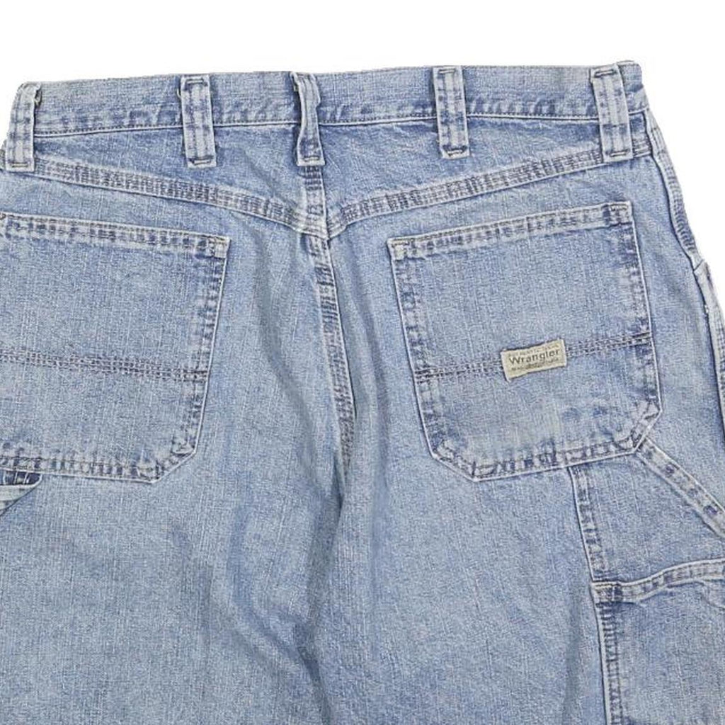 WRANGLER Mens Denim Blue Casual Shorts M W34 Cotton Blend Workwear Summer