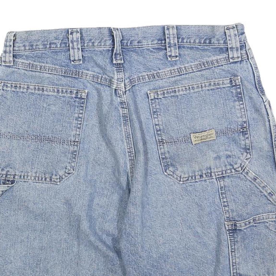 WRANGLER Mens Denim Blue Casual Shorts M W34 Cotton Blend Workwear Summer