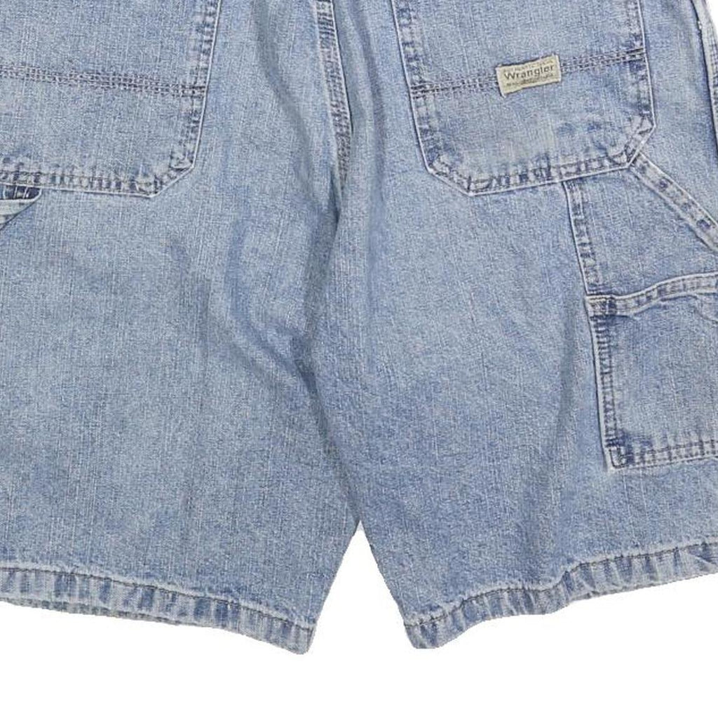 WRANGLER Mens Denim Blue Casual Shorts M W34 Cotton Blend Workwear Summer