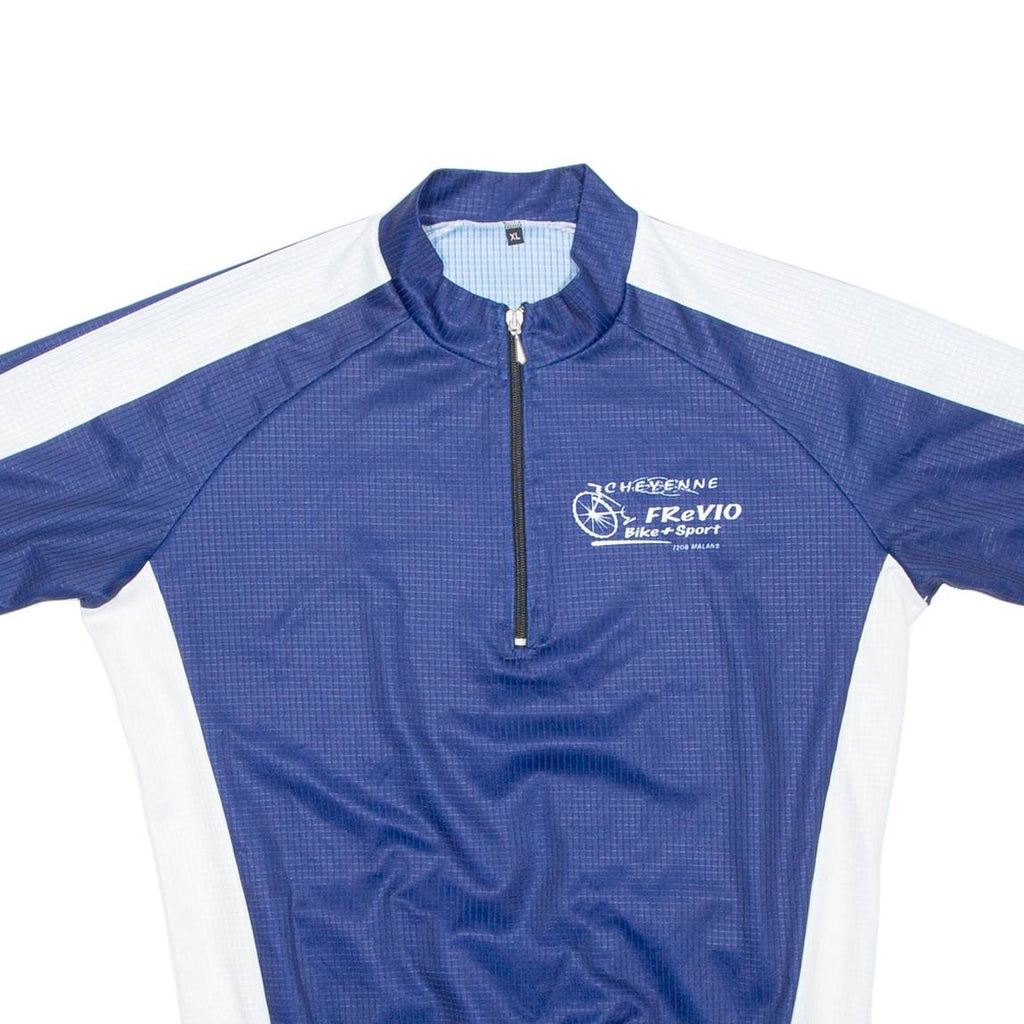 Cycling Mens Jersey Blue 1/2 Zip XL
