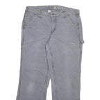 CARHARTT Womens Cotton Blend Blue Regular Fit Straight Leg Trousers W31 L27