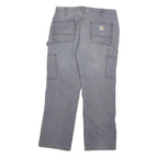 CARHARTT Womens Cotton Blend Blue Regular Fit Straight Leg Trousers W31 L27