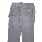 CARHARTT Womens Cotton Blend Blue Regular Fit Straight Leg Trousers W31 L27