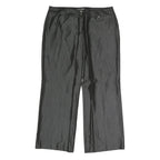 FLORRELARUBINO Womens Cotton Blend Black Regular Straight Trousers W34 L27