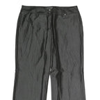 FLORRELARUBINO Womens Cotton Blend Black Regular Straight Trousers W34 L27