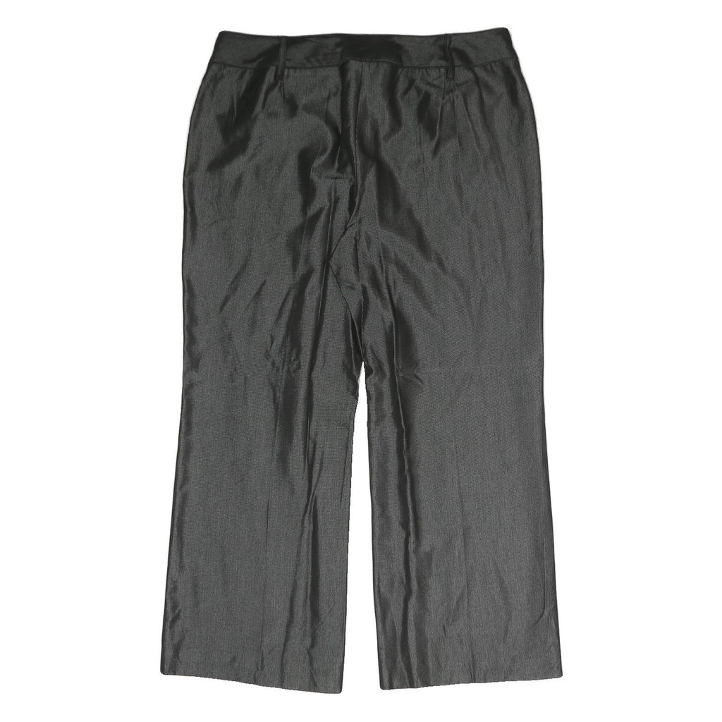 FLORRELARUBINO Womens Cotton Blend Black Regular Straight Trousers W34 L27