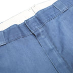 DICKIES Mens Regular Blue Cotton Blend Zip Trousers W38 L30 Workwear Relaxed