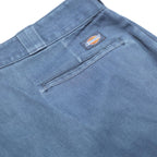 DICKIES Mens Regular Blue Cotton Blend Zip Trousers W38 L30 Workwear Relaxed