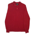 RALPH LAUREN POLO JEANS COMPANY Mens Red Plain Polo Style Basic Knit S Cotton