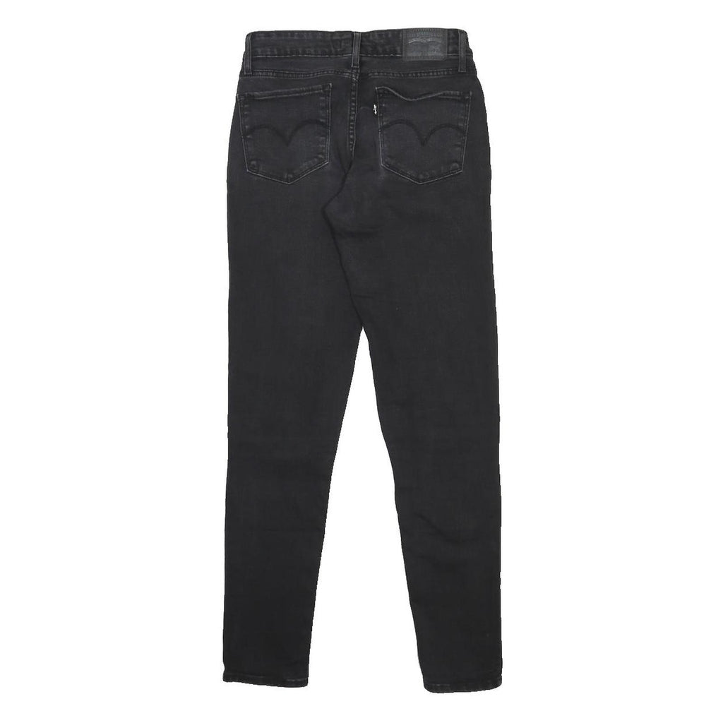 LEVI'S 711 Womens Jeans Black Slim Skinny Denim W26 L29 Stretch Zip