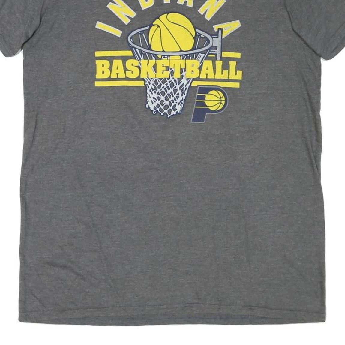 NBA Mens Grey Indiana Basketball Graphic T-Shirt M Short Sleeve Crew Neck