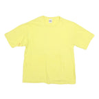 GAP Mens Yellow Plain T-Shirt M Short Sleeve Crew Neck Casual Cotton Blend