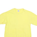 GAP Mens Yellow Plain T-Shirt M Short Sleeve Crew Neck Casual Cotton Blend