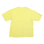 GAP Mens Yellow Plain T-Shirt M Short Sleeve Crew Neck Casual Cotton Blend