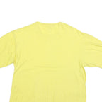 GAP Mens Yellow Plain T-Shirt M Short Sleeve Crew Neck Casual Cotton Blend