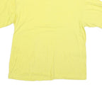 GAP Mens Yellow Plain T-Shirt M Short Sleeve Crew Neck Casual Cotton Blend