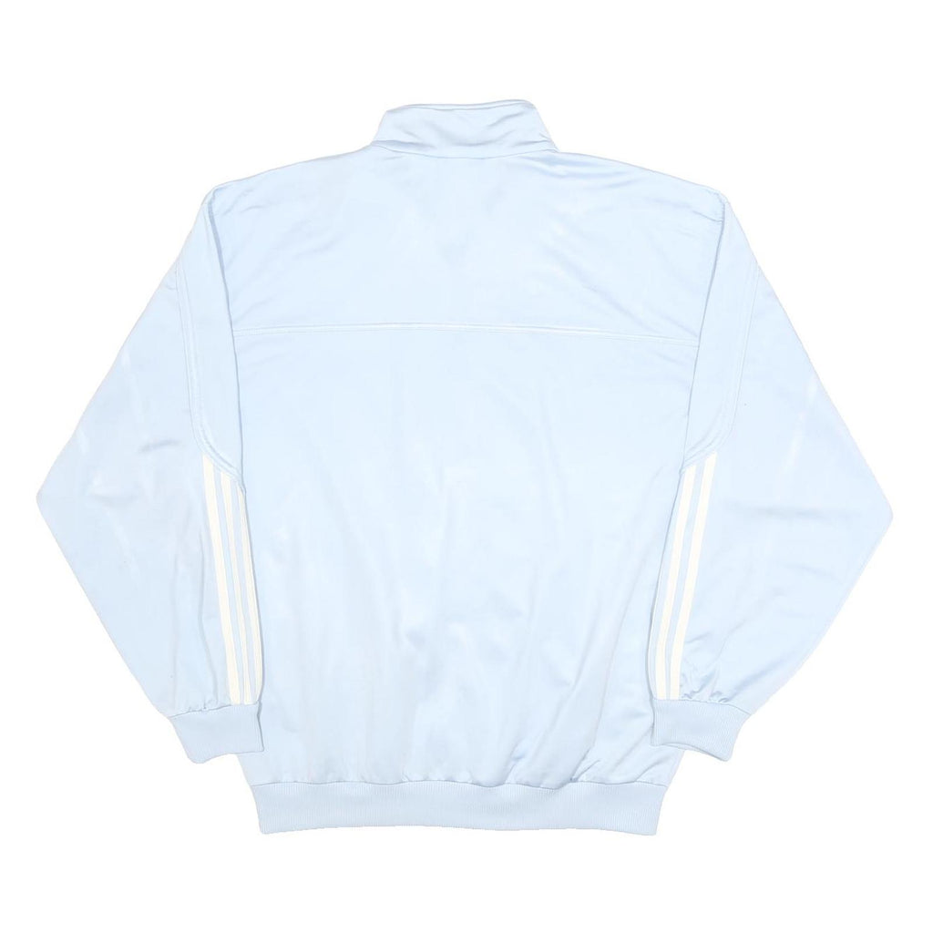 ADIDAS Mens Light Blue Zip Up Polyester Jacket L Casual Sportswear