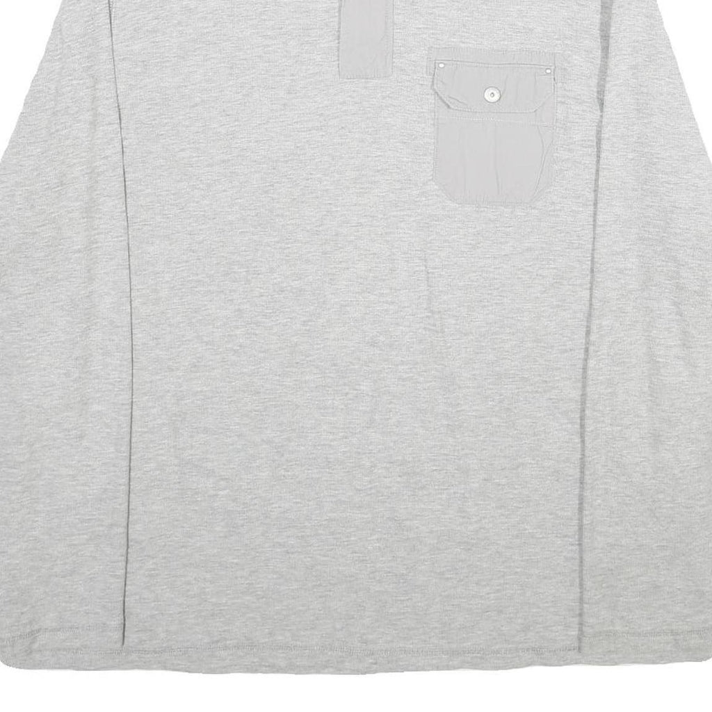 CALVIN KLEIN Mens Grey Pullover Plain Crew Neck Basic Knit 2XL Cotton Jumper