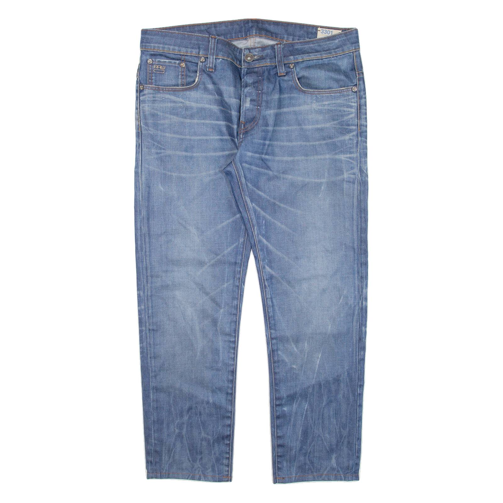 G-STAR RAW Mens Jeans Blue Regular Tapered W36 L27