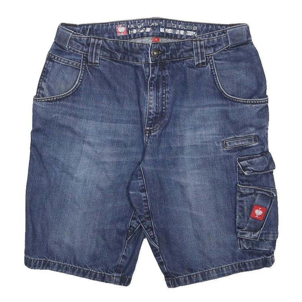 ENGELBERT STRAUSS Mens Shorts Blue Denim Cargo M W33 Workwear Pockets