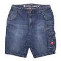 ENGELBERT STRAUSS Mens Shorts Blue Denim Cargo M W33 Workwear Pockets