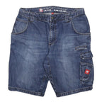 ENGELBERT STRAUSS Mens Shorts Blue Denim Cargo M W33 Workwear Pockets